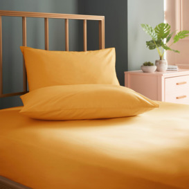 Cosmo Living Ochre Fitted Sheet Double