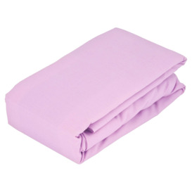 Tesco Poly Cotton Fitted Sheet Lilac Single