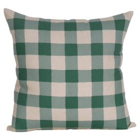 Tesco Green Gingham Cushion