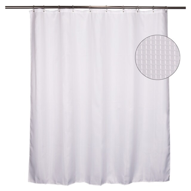 F&F Home White Waffle Shower Curtain