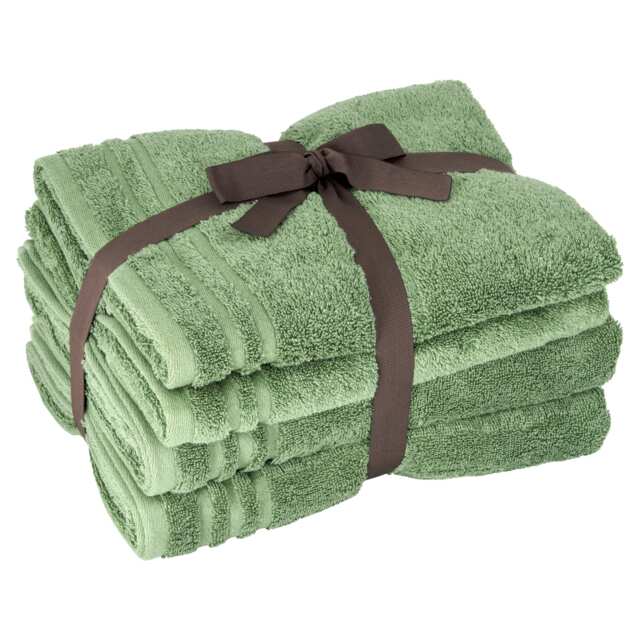 F&F Home Egyptian Cotton Hygro Towel Bale Sage 4 Piece