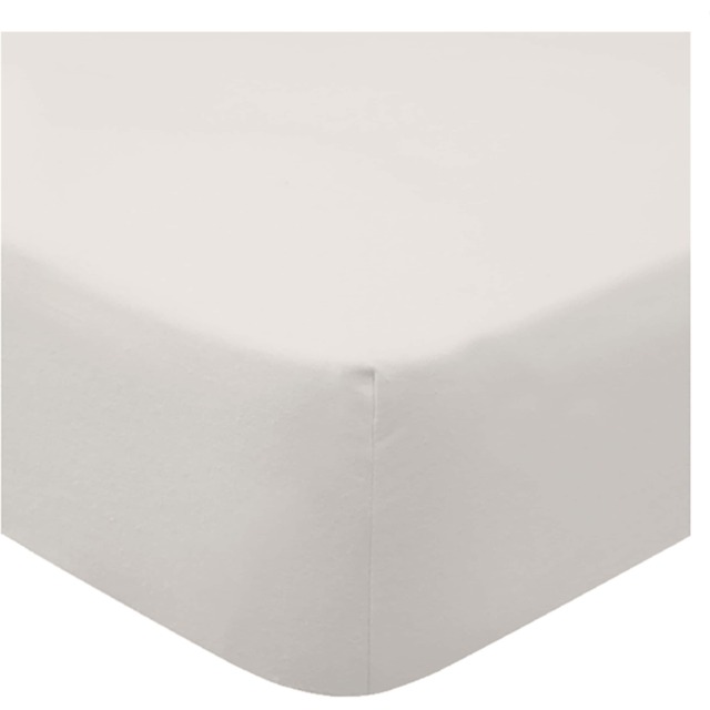 F&F Home 100% Cotton White Deep Fitted Sheet Double