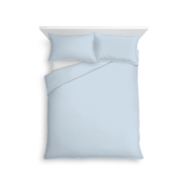 F&F Home Pure Cotton Blue Double Stitch Duvet Set King