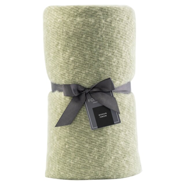 Fox & Ivy Green Mohair Throw