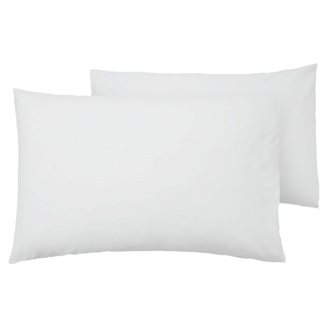 F&F Home Bedding 100% Cotton White Housewife Pillow Case Pair