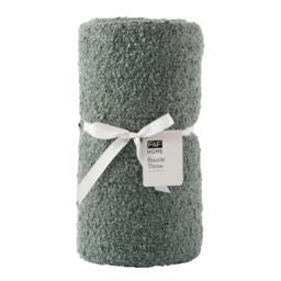 F&F Home Green Boucle Throw