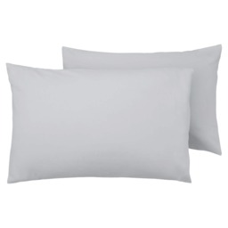 F&F Home Bedding Brushed Silver Housewife Pillowcase Pair