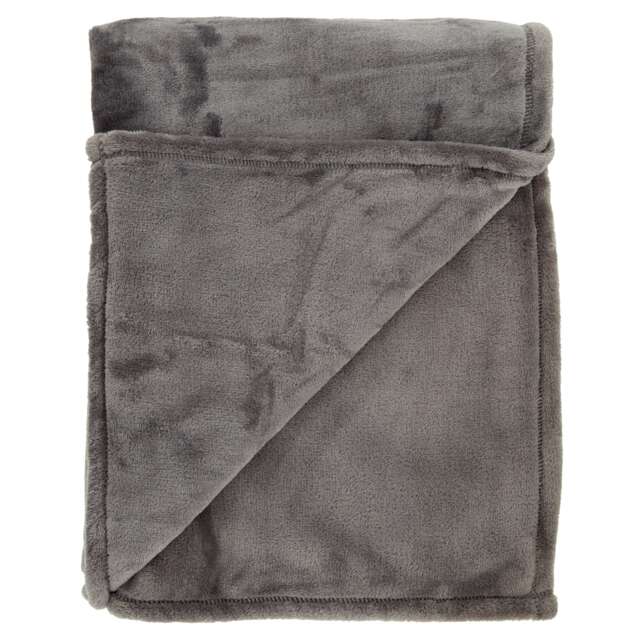 F&F Home Oversized Super Soft Throw - Grey