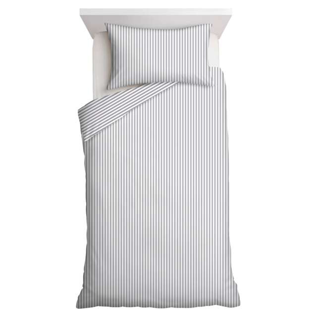 F&F Home Grey Stripe Duvet Cover Set Single