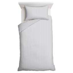 F&F Home Grey Stripe Duvet Cover Set Single