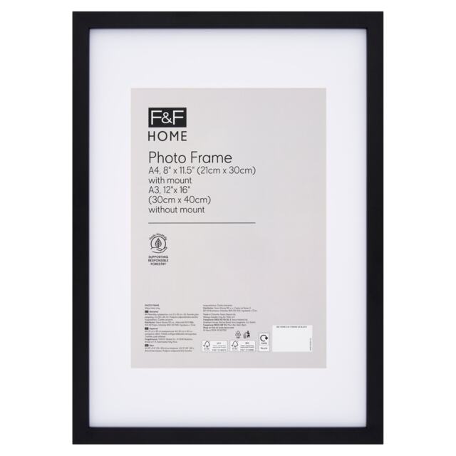 F&F Home Black 2 In 1 Frame A3