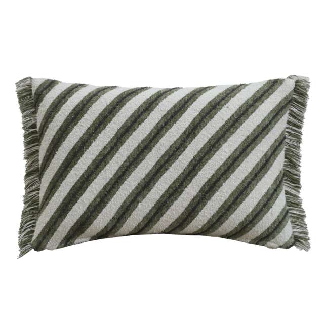 F&F Home Diagonal Chenille & Boucle Rectangle Cushion