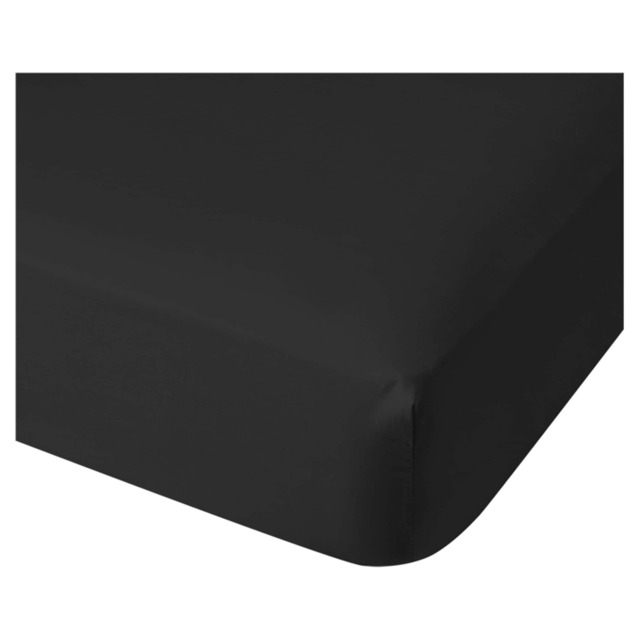F&F Home Poly Cotton Fitted Sheet Black Super King