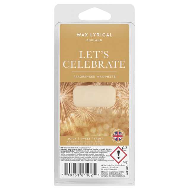 Wax Lyrical England Lets Celebrate Wax Melt 55g