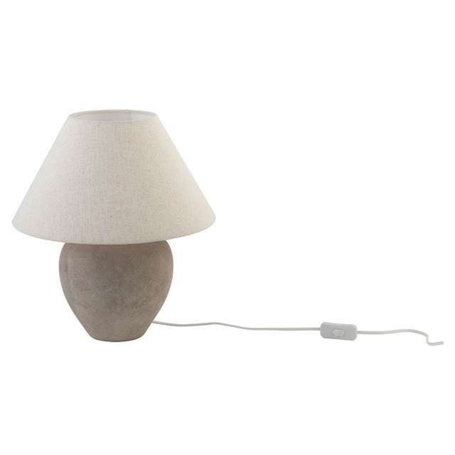 F&F Home Grey Ceramic Urn Table Lamp