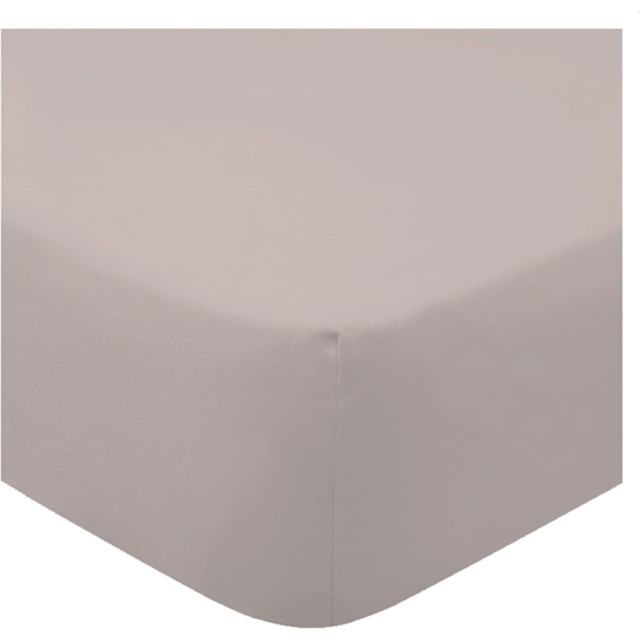 F&F Home Bedding 100% Cotton Pale Grey Fitted Sheet Single