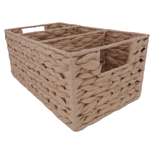 F&F Home Natural 3 Section Storage Basket