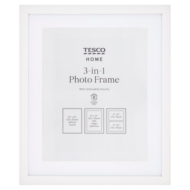 Tesco Photo Frame Double All Purpose 8X10 White