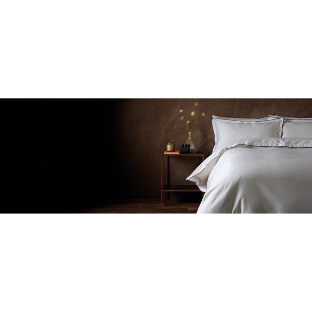 F&F Home Hotel White Double Stitch Edge Duvet Cover Set King