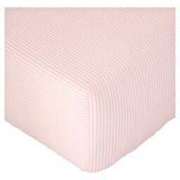 F&F Home 100% Cotton Pink Stripe Fitted Sheet Single