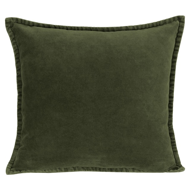 F&F Home Green Cotton Velvet Cushion 45x45cm