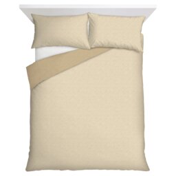 F&F Home Natural Reversible Duvet Cover Set Double