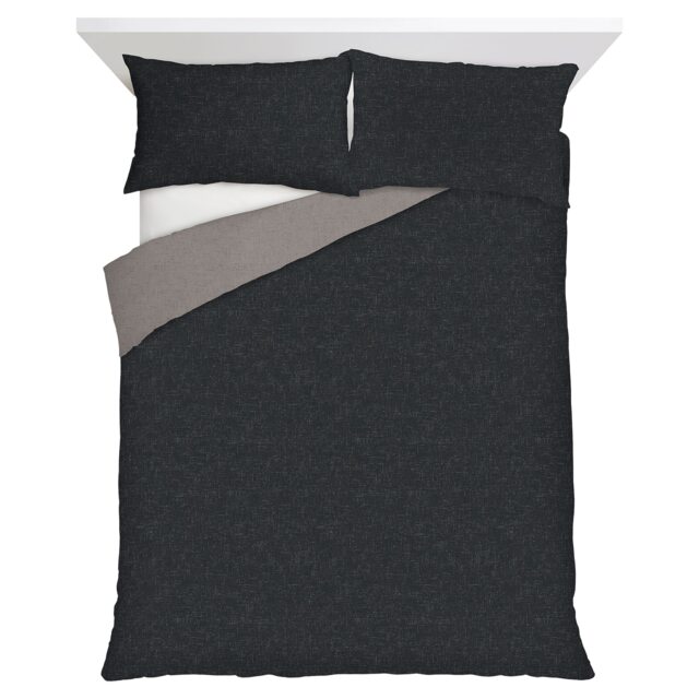 F&F Home Black Reversible Duvet Cover Set Double