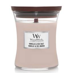 Woodwick Vanilla and Seasalt Medium Hourglass Candle 275g