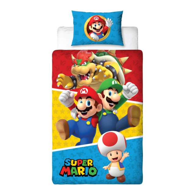 SUPER MARIO NINTENDO DUVET SET SINGLE