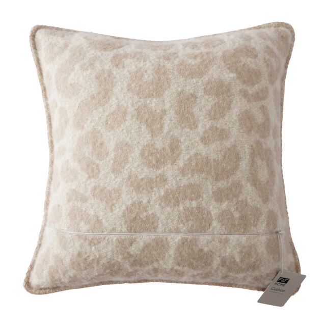 F&F Home Leopard Faux Mohair Cushion