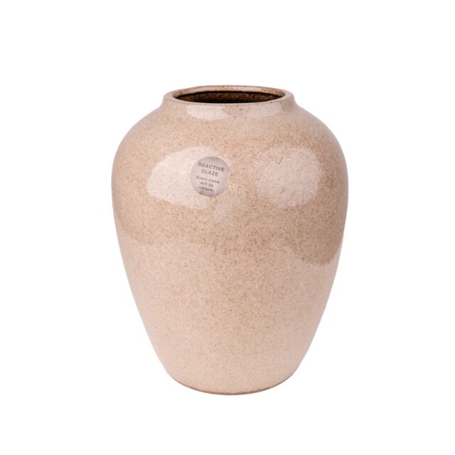 Candlelight Brown Reactive Glaze Vase