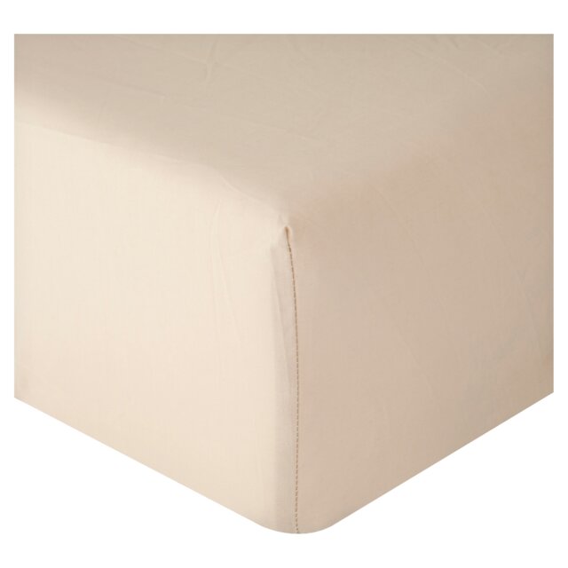 F&F Home Cotton Rich Fitted Sheet Natural King