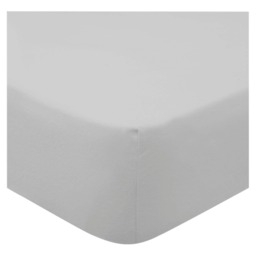 F&F Home Bedding Brushed Fitted Sheet Silver Super King