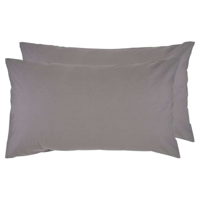 F&F Home Grey Cotton Cooling Pillowcase Pair