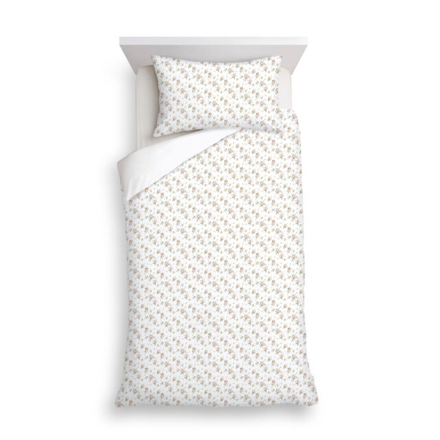 F&F Home Golden Ditsy Floral Crinkle Duvet Cover Set Single