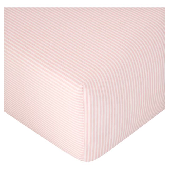 F&F Home 100% Cotton Pink Stripe Fitted Sheet King