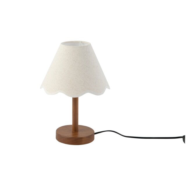 F&F Home Wooden Scallop Table Lamp