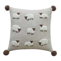 F&F Home Sheep Textured Cushion 45x45cm