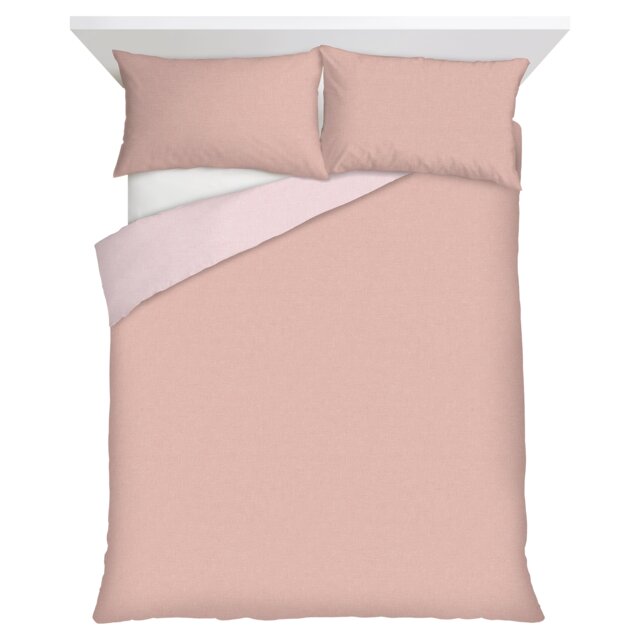 F&F Home Pink Reversible Duvet Cover Set Double