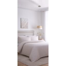 West Park Taupe Striped Duvet Cover Set Double
