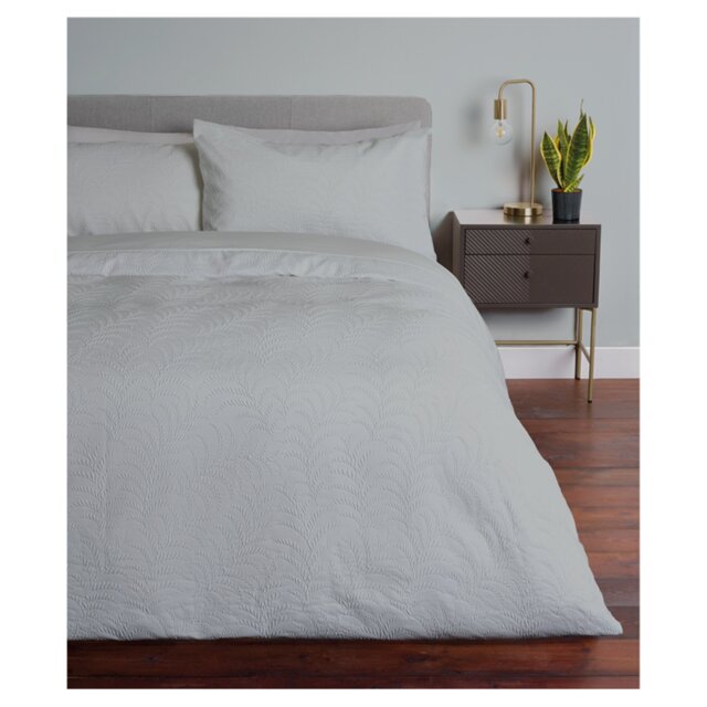 Fox & Ivy Silver Heatset Duvet Set Double