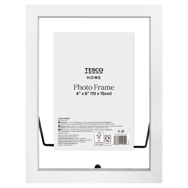 Tesco White Photo Frame 4X6