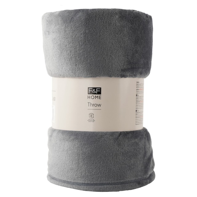 F&F Home Soft Blue Oversized Super Soft Throw
