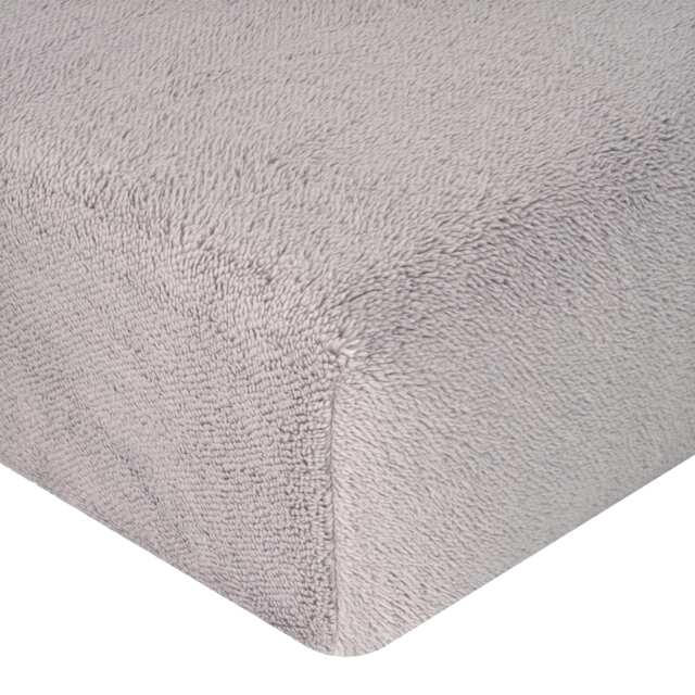 F&F Home Grey Teddy Fleece Fitted Sheet King
