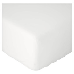 F&F Home Cotton Rich Fitted Sheet White Super King