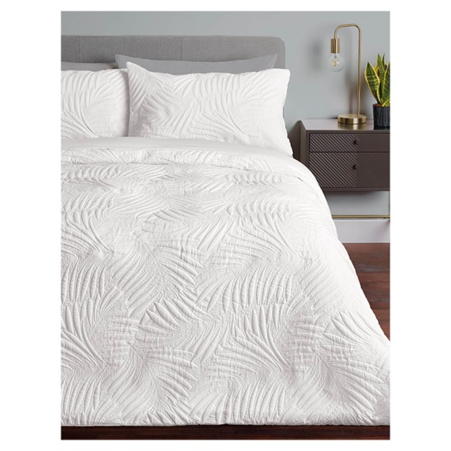 F&F Home Bedding Natures Way Quilted Fern Duvet Set Double