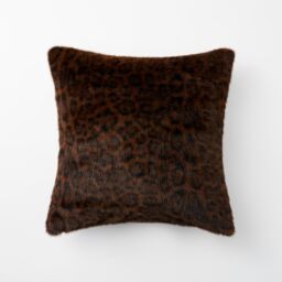 F&F Home Leopard Faux Fur Cushion 45x45cm
