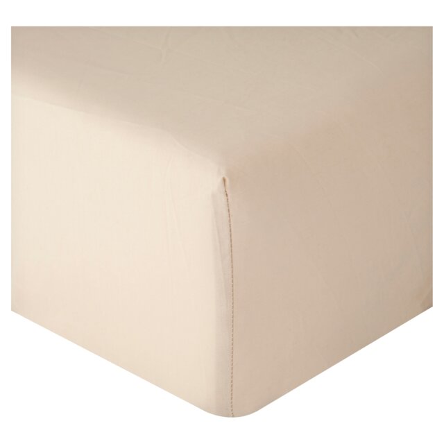 F&F Home Cotton Rich Fitted Sheet Natural Double