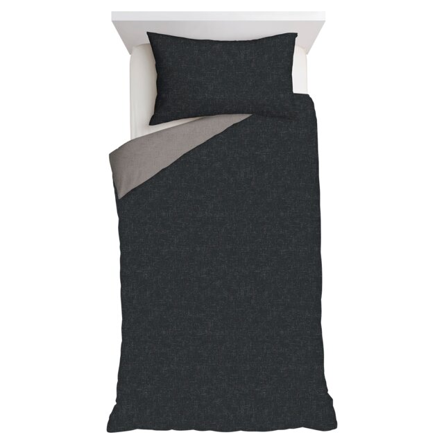 F&F Home Black Reversible Duvet Cover Set Single