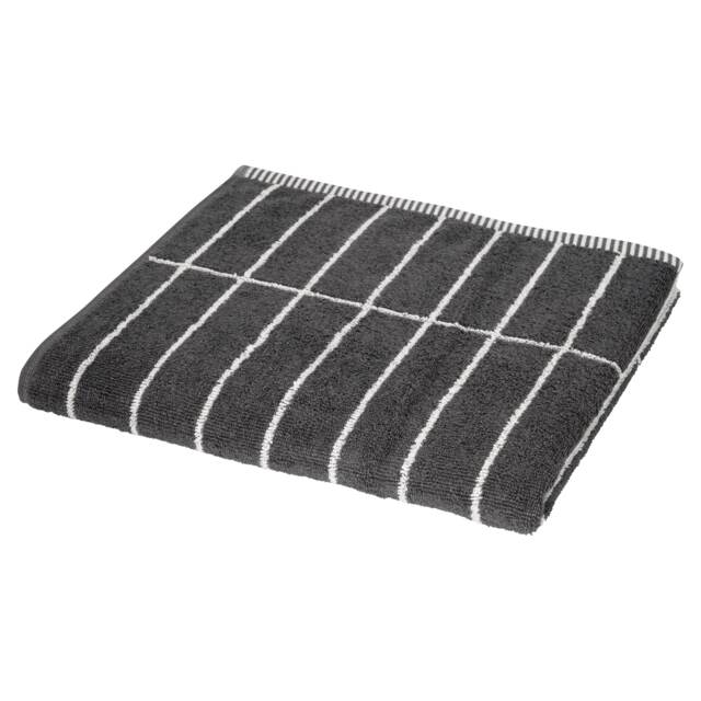 F&F Home Charcoal Design Recycled Cotton Low Twist Bath Towel